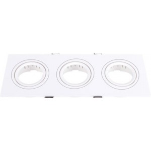 Square Plastic Recessed Downlight White 252mm x 93mm