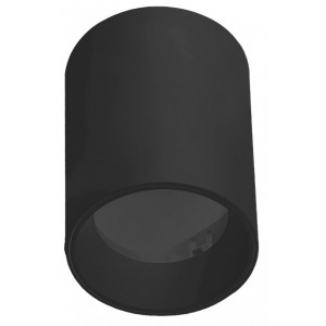 88mm x 100mm Round Plastic Surface Downlight Black