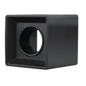 Square Plastic Recessed Downlight Black 96mm x 96mm x 100mm