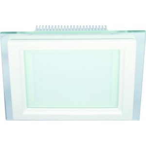 6W 6000K Square Glass LED Downlight (100x100mm- 85-265V)