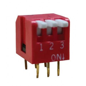 3-Way DIP Switch - Red Piano Type