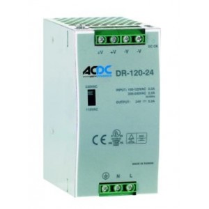 100-240VAC to 24VDC 3.2A DIN Mount PSU
