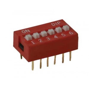 6-Way Red DIP Switch