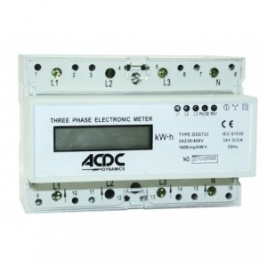 5(100)A Digital 3 Phase 400V + N kWh Meter