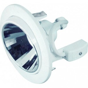GU10 Silver Adjustable Downlight 128x70H mm