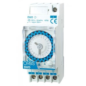 DUO 1x24H/30M Timer 2M 230VAC with Reserve