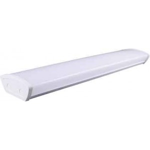2 x 18W 4FT LED Fitting With Curved Opal Diffuser 6000K