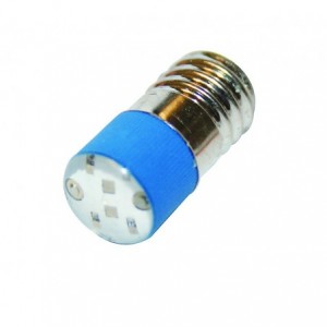 12VAC/DC E10 Blue Cluster LED 8 Chip