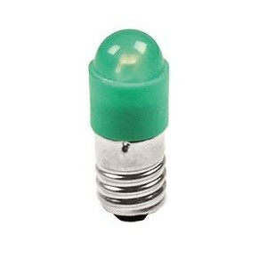 220-240VAC/DC E10 Green Cluster LED 8 Chip