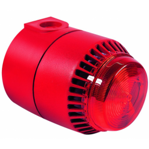 24VDC Red Siren and Beacon with Deep Base and 2 Tones (IP65)