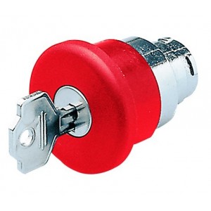 RED EMERG PBTN KEY REL HEAD 40mm DIA