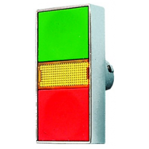 Double Push Button with Light Head Extension Red