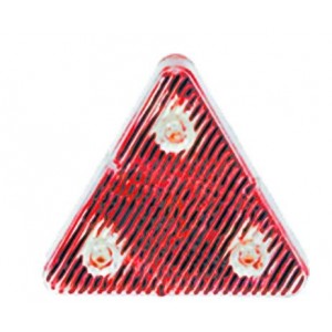 SELF ADH. RED-3xLED DIR. LIGHT-TRIANGLE-12-24VDC-0.45A-120LM