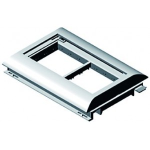 4 Gang Adaptor with Cover Plate for Trunking 185X50