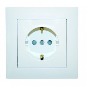 Schuko Socket 16A White For 3X3 Box