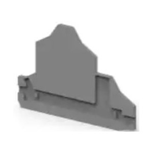 Dark Grey End Section For Double Deck PI-SPRING Terminals