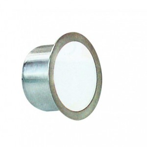 12VDC Mini Aluminium LED Lamp Red 0.5W 40mm Dia