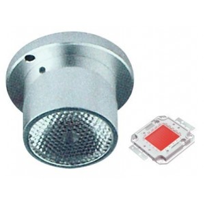 Mini Aluminium LED Lamp Red 1W 23.5x16.5mm