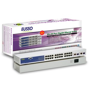 Eusso 2-Port Gigabit+24 Port 10/100M Managed Switch