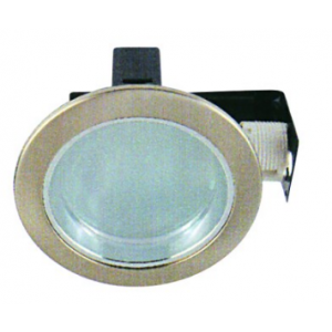 Satin Nickel CFL Downlighter with Glass and Reflector 240x150