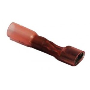 Solder Connector Insulated Female 6.3mm Spade Red Pack of 10
