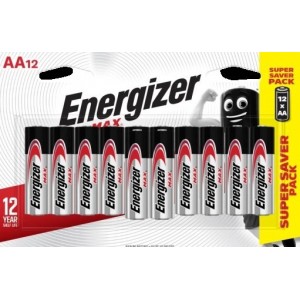 Energizer Max AA Batteries - 12 Pack Blister