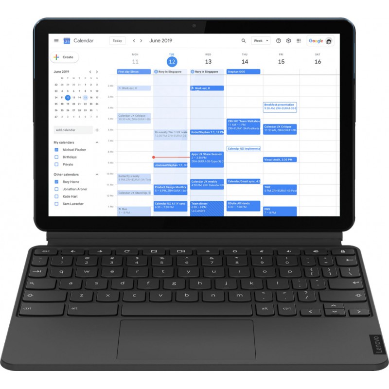 Lenovo Chromebook Duet 10.1 Tablet with Keyboard 128GB - Ice Blue