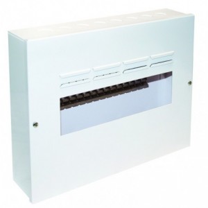 16-WAY WHITE STEEL SURFACE 13mm MCB DB NO DOOR IP42