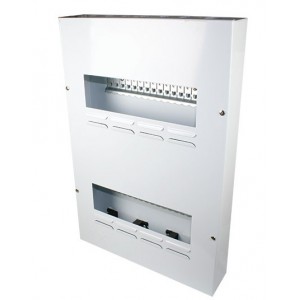 32-Way White Steel Surface 13mm MCB DB No Door IP42