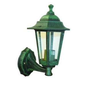 Black and Green Die-Cast Wall Mount Light Fitting 60W