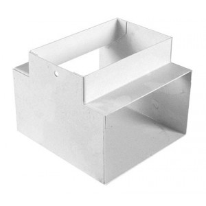 Horizontal Tee Single Compartment Skirting White