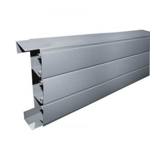 Triple Compartment Trunking 244mm x 55mm x 3m Hospital Grey