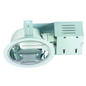 Satin Nickel 2x26W 230V Horizontal Downlight