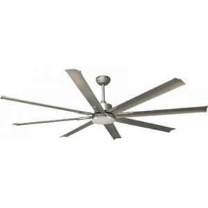 72" Ceiling Fan White 8 Blade With Remote + LED Cct