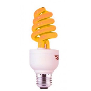 15W 230V Spiral CFL Lamp Orange E27