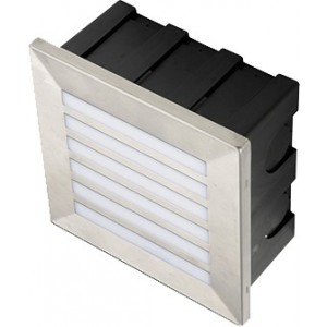 230VAC Warm White LED Recessed Wall Light IP65 135x135