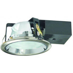 White 2x26W 230V Horizontal Downlight with Glass