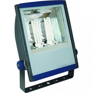 2 x 42W CFL Plastic Floodlight with Lamps IP65