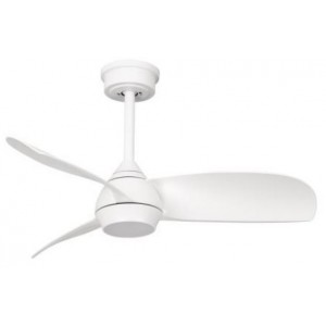 36-Inch Ceiling Fan White with 3 Blades- Remote- and LED Light