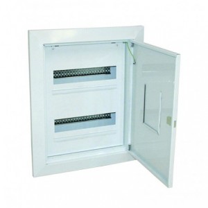 44-Way White Steel Flush 13mm MCB DB C/W Door IP42