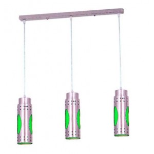 Bar Cord 3 Tier Pendant Light Fitting - Green 1000mm x 500mm