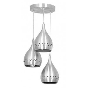 3 Tier Aluminium Pendant Light Fitting - White Inner Coating