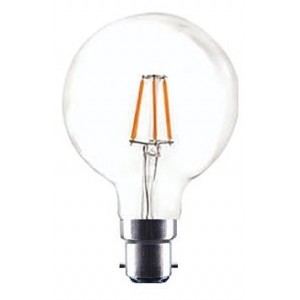 6W LED Ball Bulb B22 Base Warm White 220-240VAC
