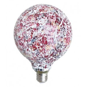 230VAC 6W Warm White G130 LED Shattered Glass Lamp E27