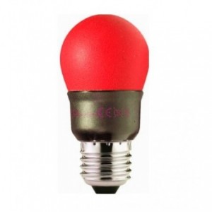 7W Red E27 Golf Ball Softlight Bulb (8000 Hours- 230V)