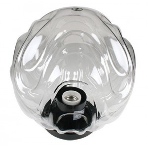Ø250 PMMA Clear Flame-Design Lampshade with Base and Lampholder
