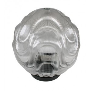 Ø250 PMMA Clear Prism Flame Lampshade with Base and Lampholder