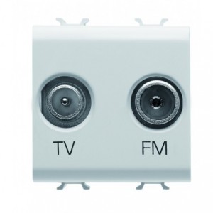 Chorus 2M TV and FM Direct Male Type Connection White
