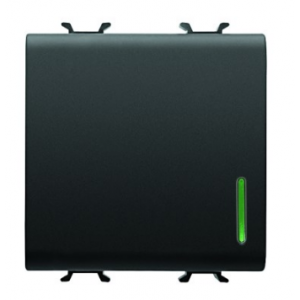 Chorus 2-Way 2M 1P 16AX Black Illuminated Switch