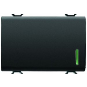 Black Illuminated Push-Button 3M 1P NO 16A